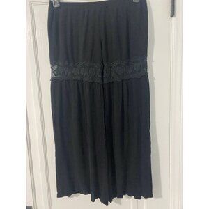 Tobi Pants Size SP Black Wide Leg Gauze Lined Lace Boho Beach Festival